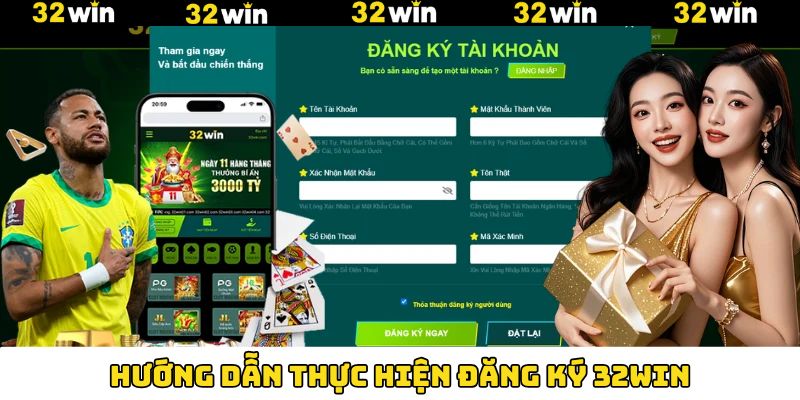 Chia sẻ thao tác đăng ký 32Win siêu dễ và tiện lợi Chia sẻ thao tác đăng ký 32Win siêu dễ và tiện lợi
